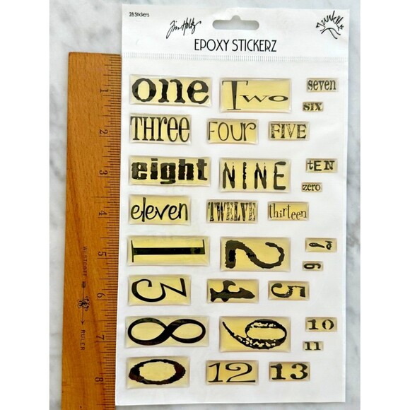 NEW Lot of Scrapbooking Junk Journal Travel Stickers- Tim Holtz Epoxy- 160 pcs - Picture 6 of 16